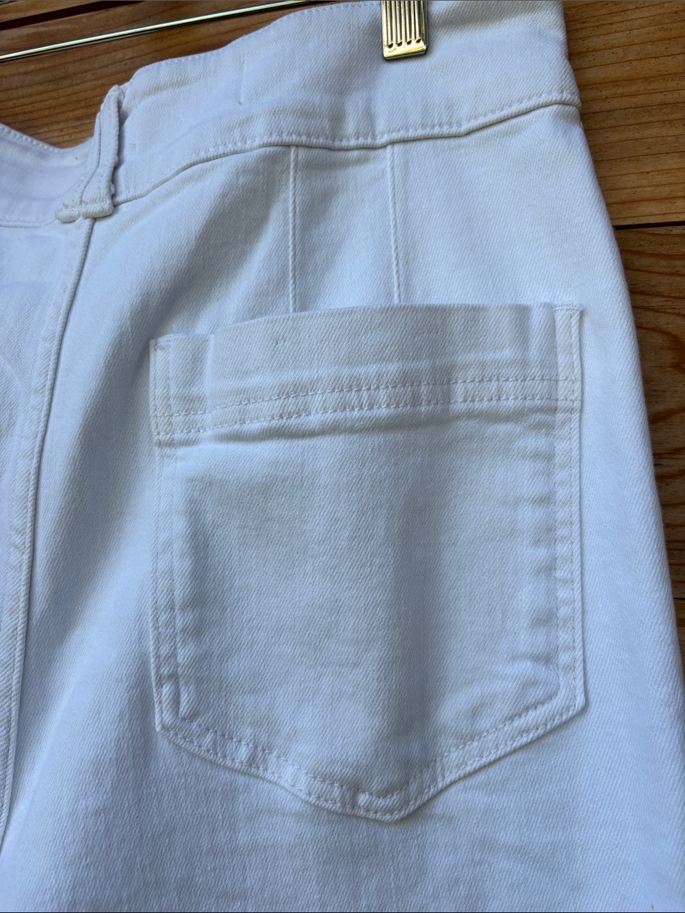 Pilcro Anthropologie White High Rise Wide Leg Crop Jeans Size 29 - Picture 7 of 8